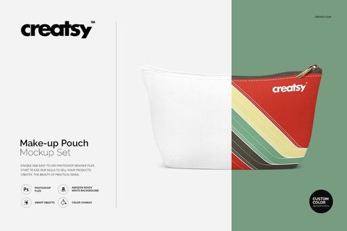 Make-up Pouch Mockup Set - mockup preview 1