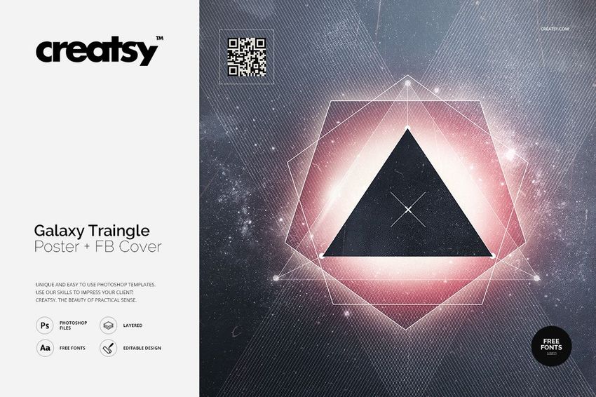 Galaxy Triangle Poster - mockup screenshot 1