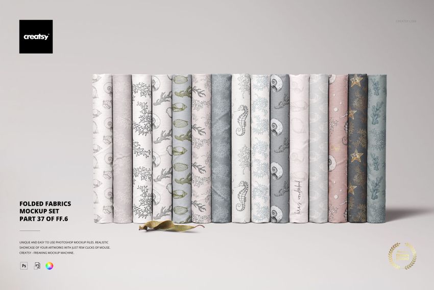 Folded Fabrics Mockup Set (37/FFv.6) - mockup screenshot 1