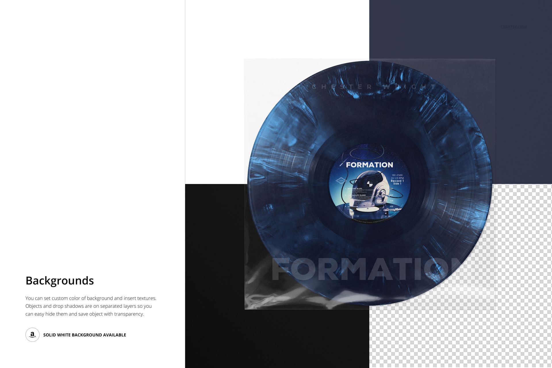 Vinyl Record Clear Sleeve Mockup - mockup screenshot 4