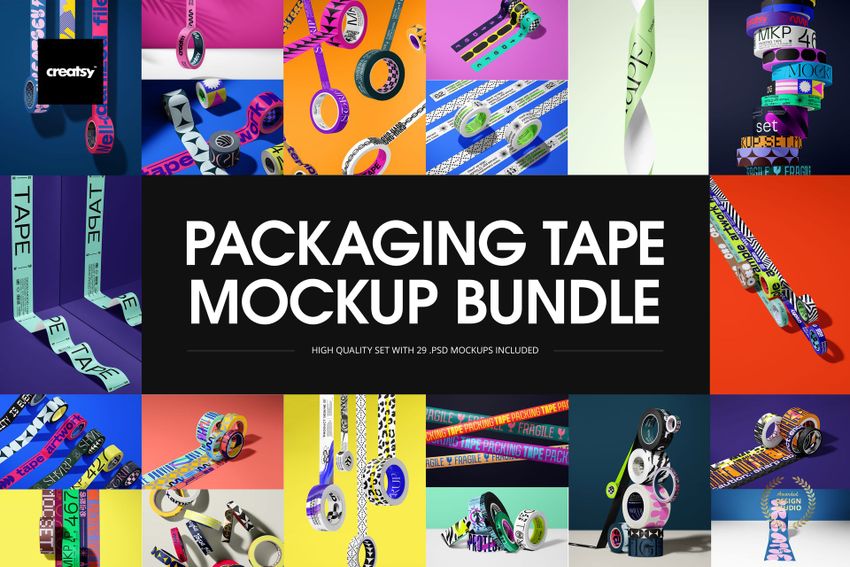 Packaging Tape Mockup Bundle - mockup screenshot 1