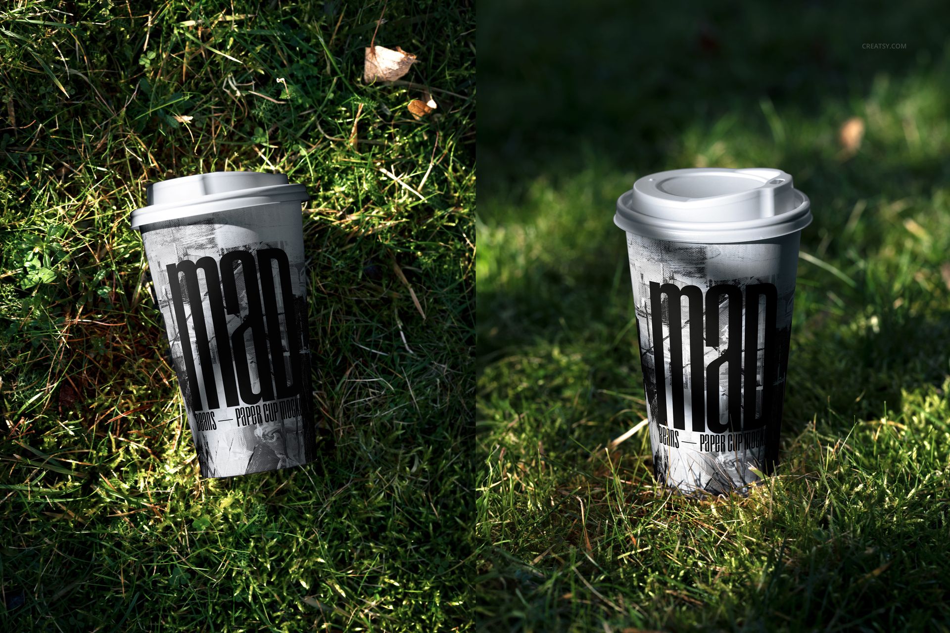 Paper Cup in the Grass Mockup Set - mockup screenshot 4