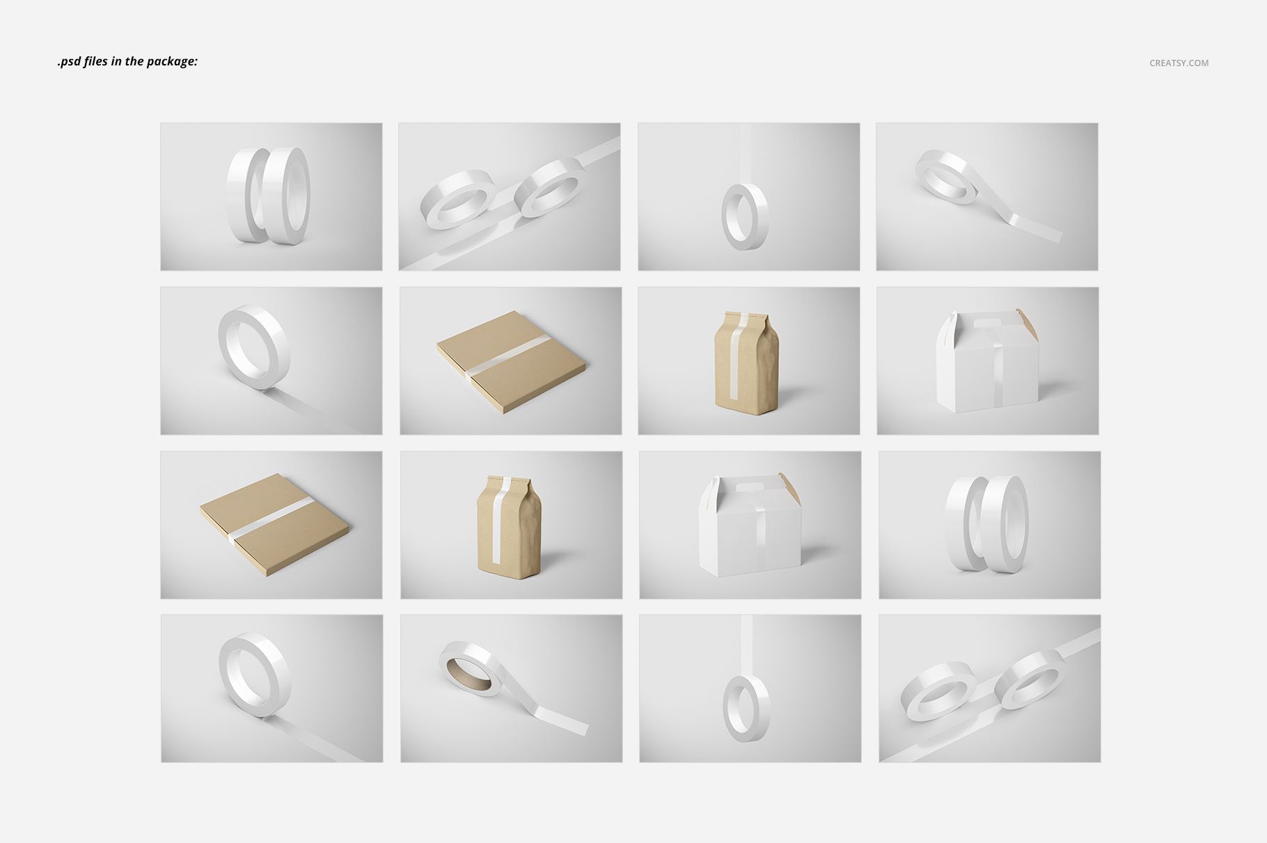 One Inch Narrow Duct Tape Mockup Set - mockup screenshot 2