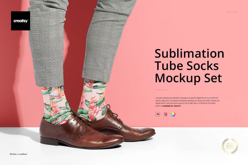 Sublimation Tube Socks Mockup Set - mockup screenshot 1