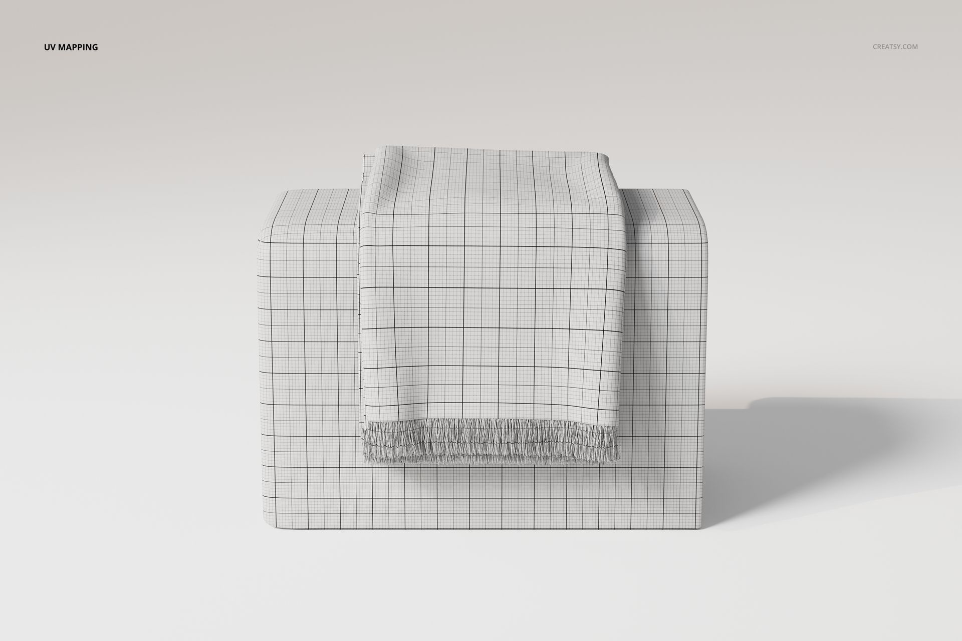 Fringe Blanket on Pedestal 3D Model - mockup screenshot 5