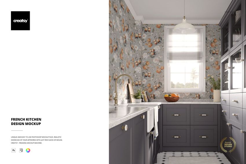 French Kitchen Design Mockup - mockup screenshot 1
