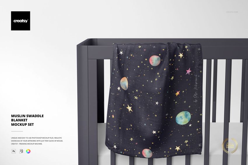 Muslin Swaddle Blanket Mockup Set - mockup screenshot 1