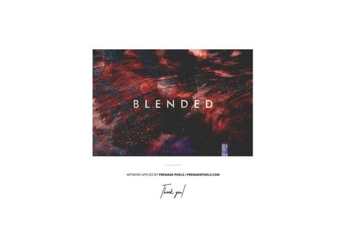 Vinyl record cover mockup displaying a swirling marbled pattern in red, black, and purple tones with centered text.