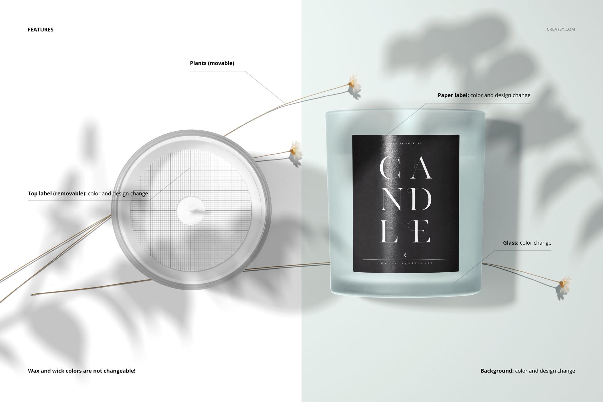 Frosted Glass Candle Mockup Set - mockup screenshot 3