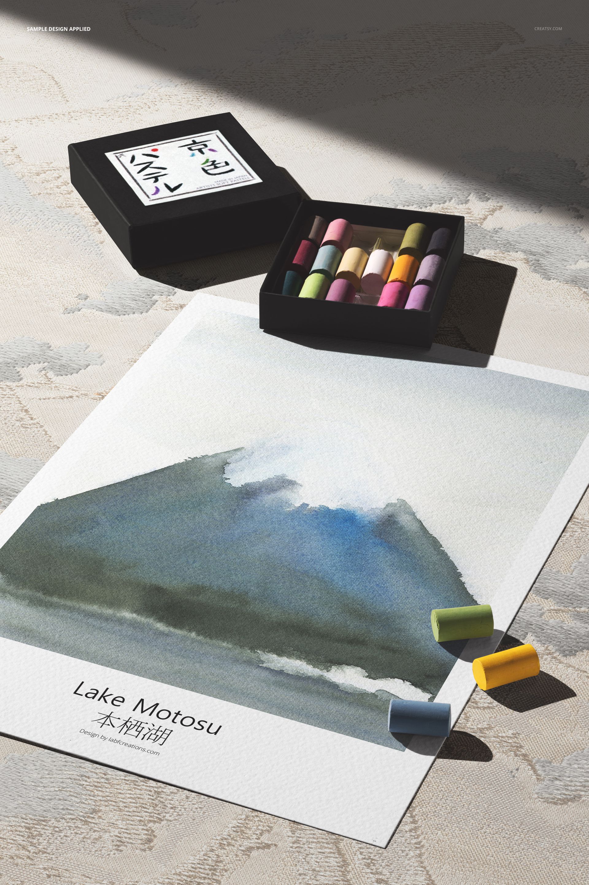Japanese Pastels Poster Print Mockup Set - mockup screenshot 4
