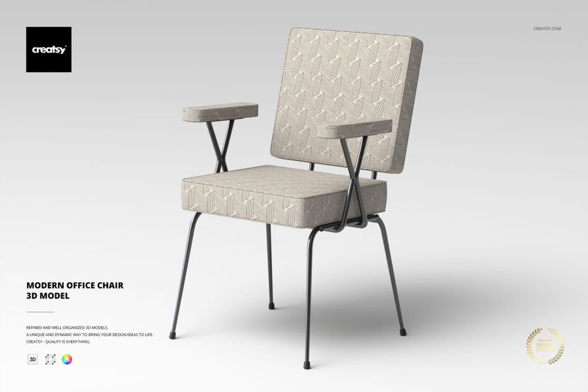 Modern Office Chair 3D Model - mockup screenshot 1