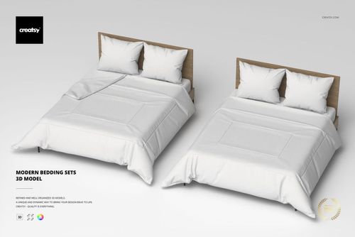 Modern Bedding Sets 3D Model - mockup preview 1