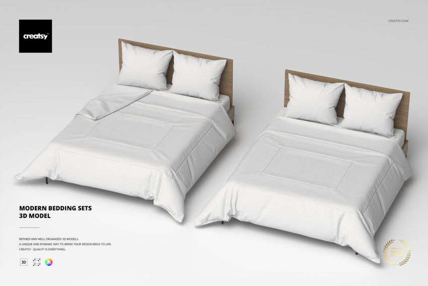Modern Bedding Sets 3D Model - mockup screenshot 1