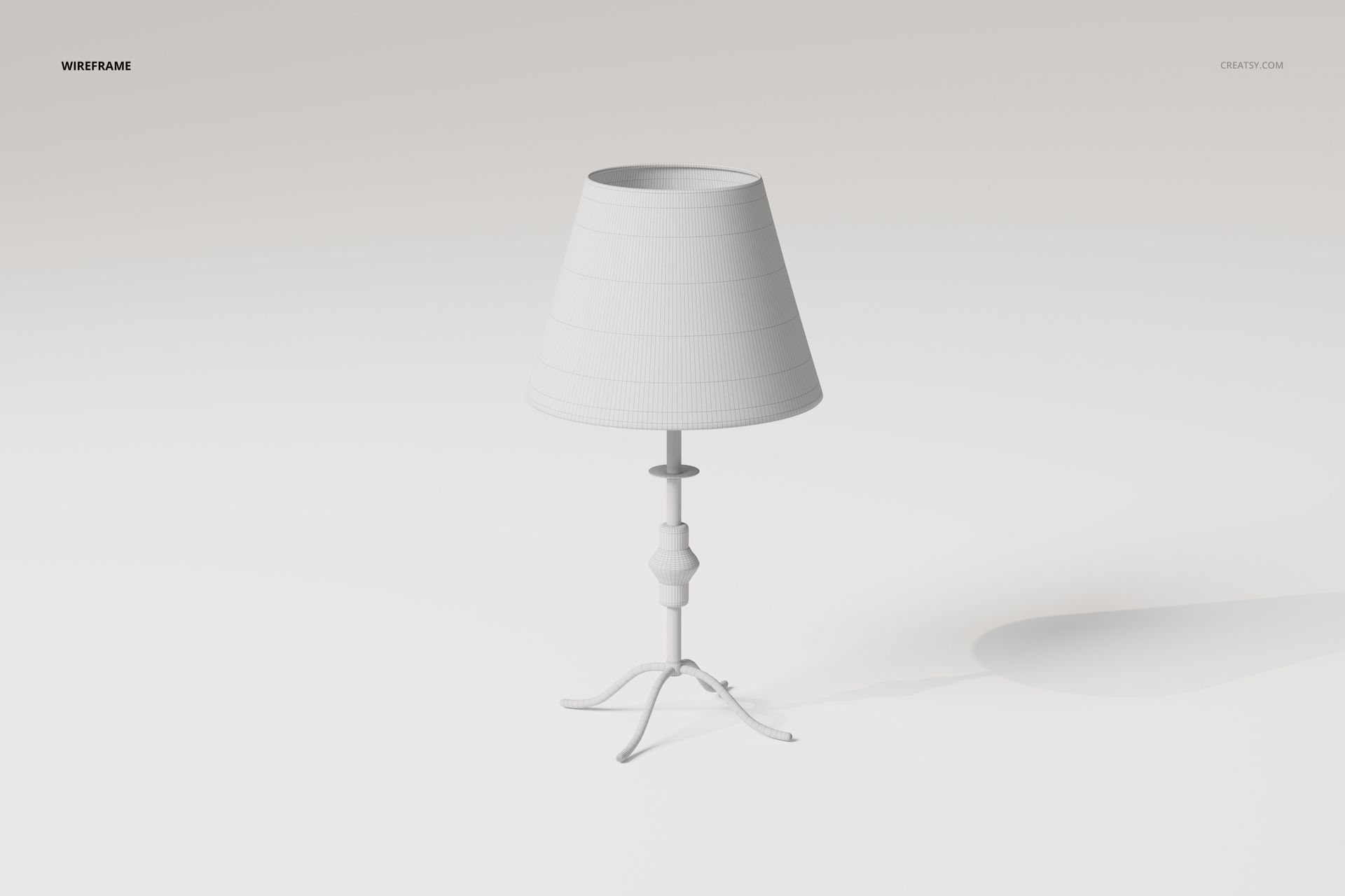 Retro Bedside Lamp 3D Model - mockup screenshot 5