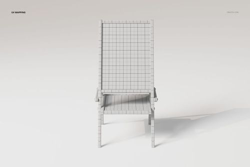 Front view of a junior art easel 3D model with a grid pattern, displayed against a plain light background.