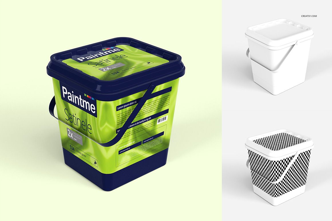 Paint Bucket Mockup Set - mockup screenshot 3