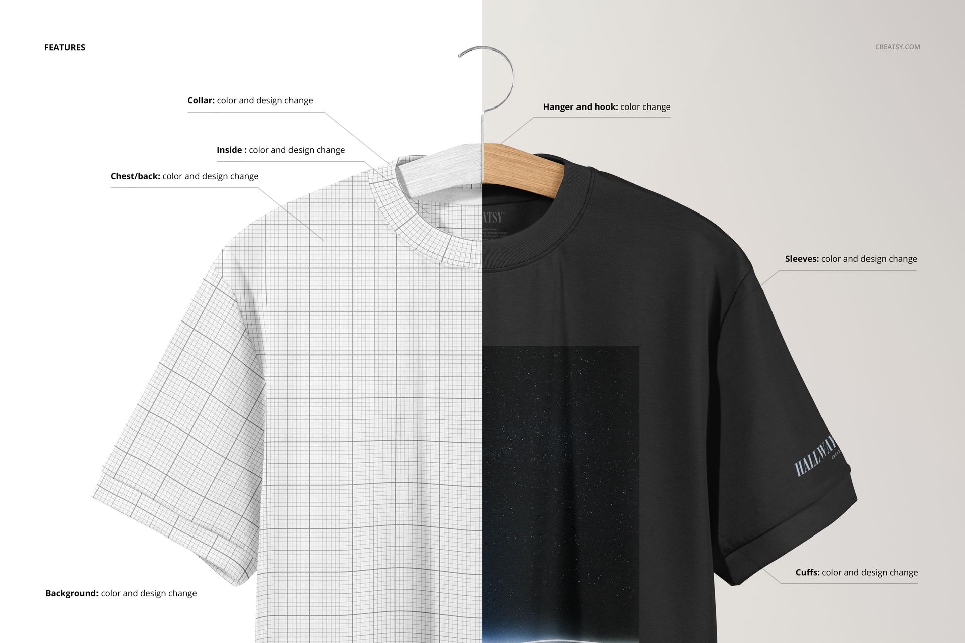 Oversized T-Shirt Mockup Set - mockup screenshot 3