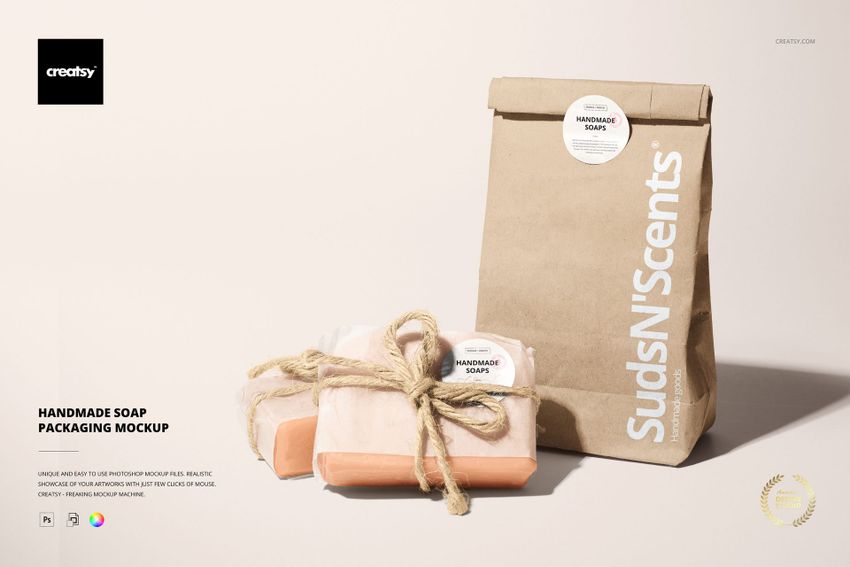 Handmade Soap Packaging Mockup - mockup screenshot 1