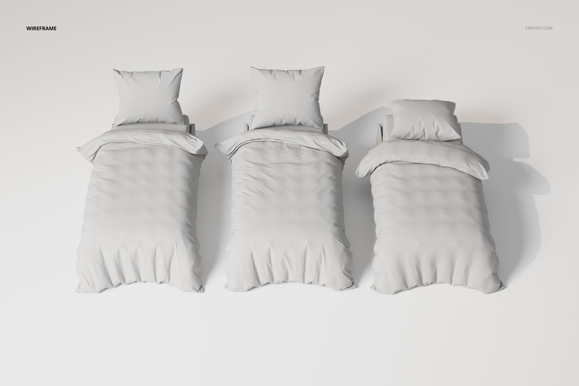 Single Bed Bedding Sets 3D Model - mockup screenshot 5