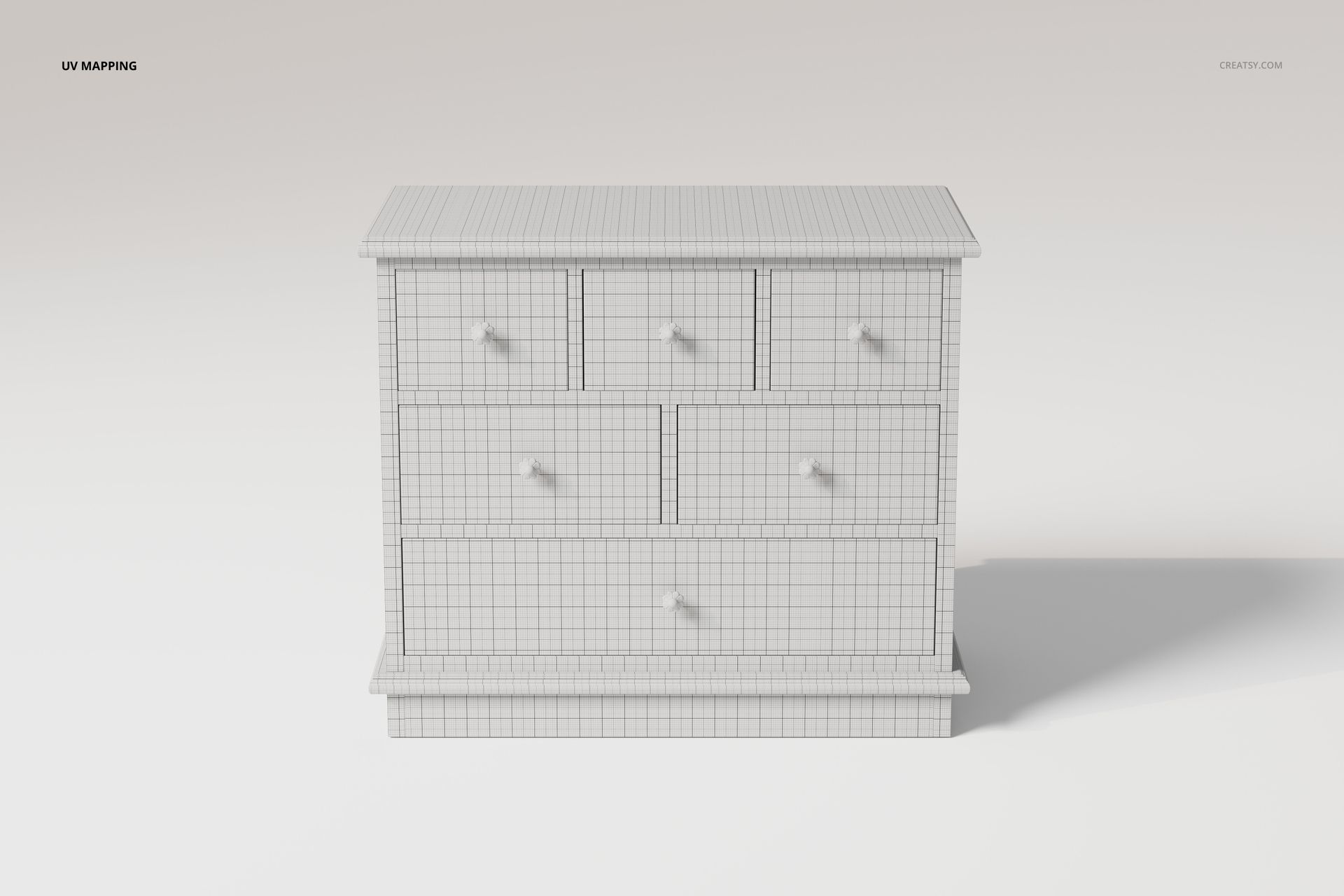 Decorative Chest of Drawers 3D Model - mockup screenshot 4