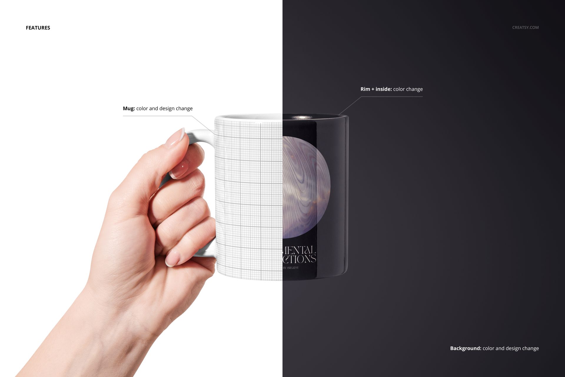 Handheld Custom Mug Mockup - mockup screenshot 3