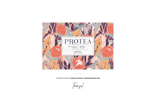 Front view of a fabric roll mockup featuring a colorful floral pattern with orange, pink, and purple tones on a white background.