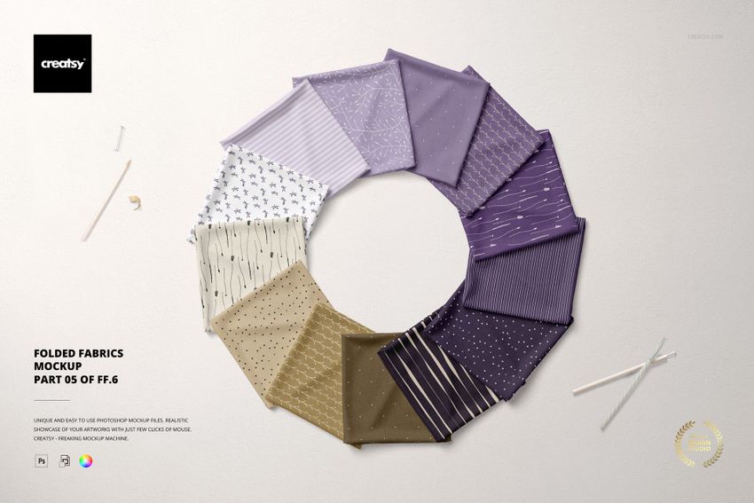 Folded Fabrics Mockup (05/FFv.6) - mockup screenshot 1