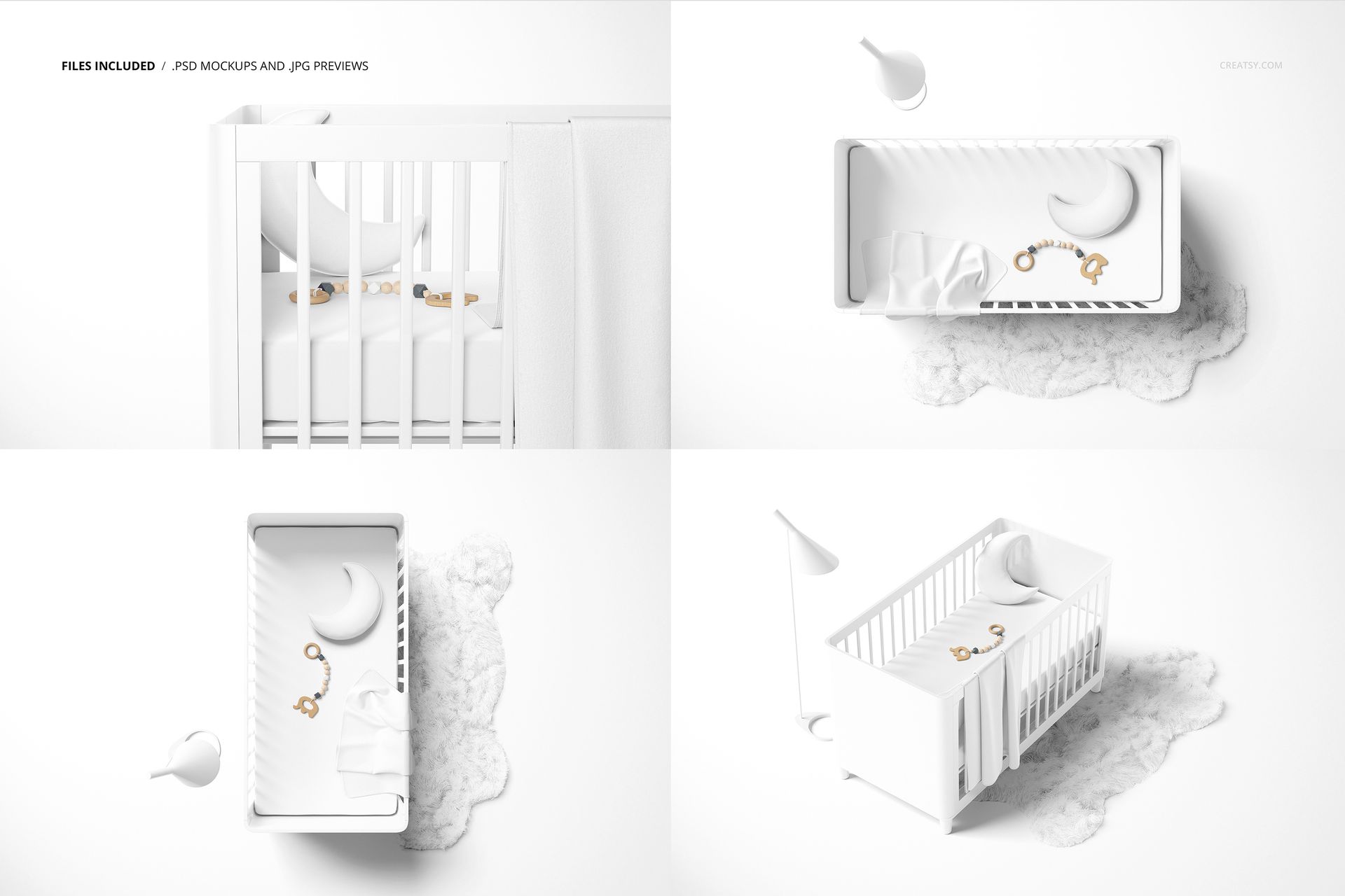 Fitted Crib Sheet + Adds Mockup Set - mockup screenshot 2