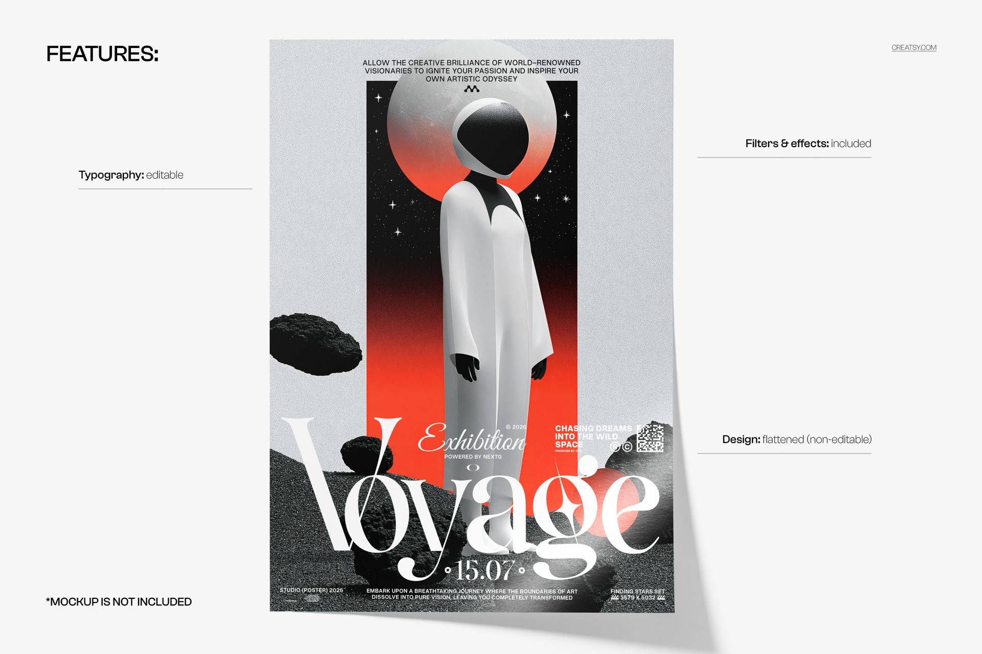 Wild Space Odyssey Poster Template