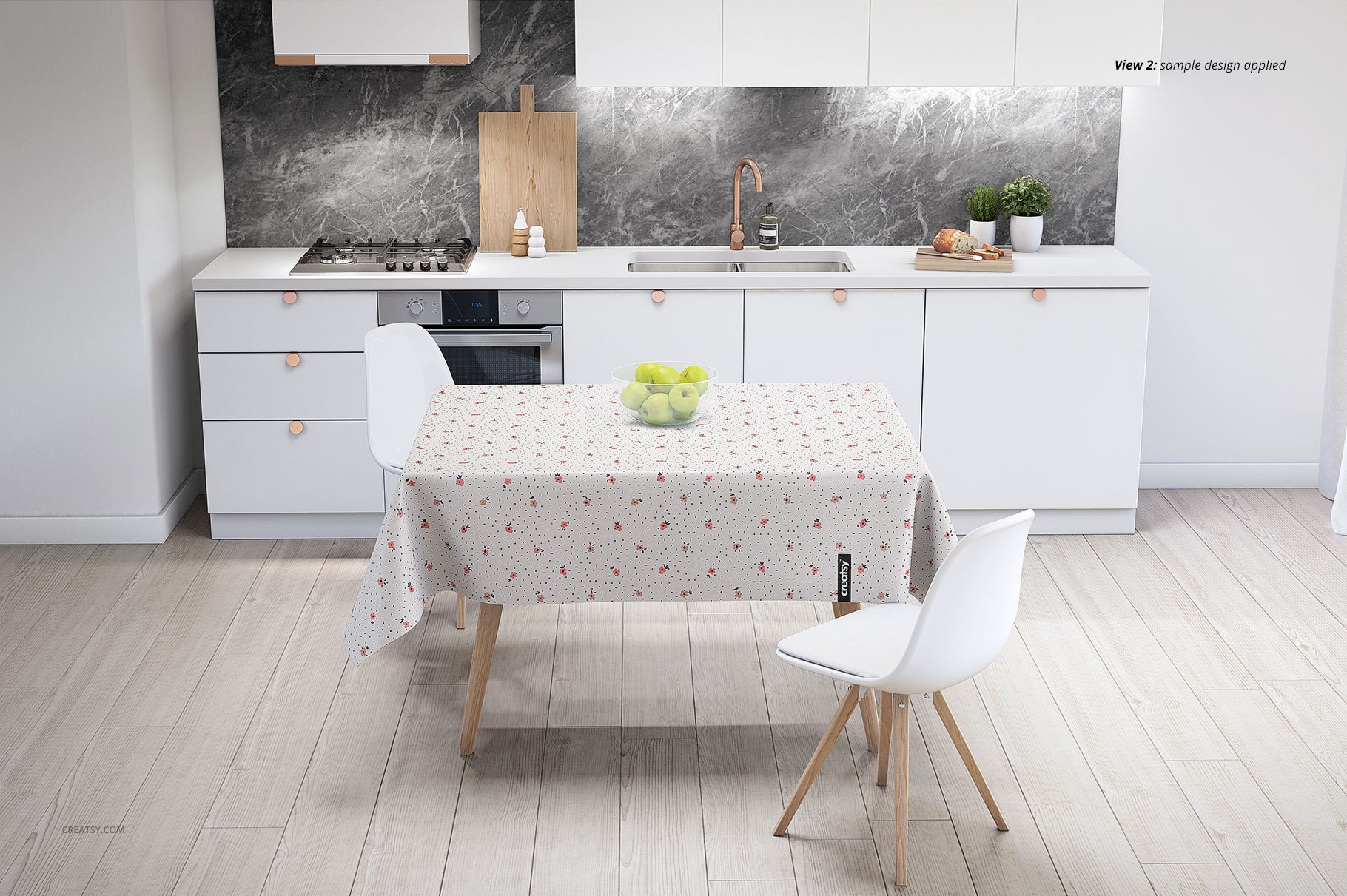 Kitchen Scene Tablecloth Mockup Set - mockup screenshot 4