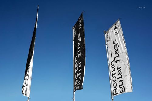 Rectangular Flags Mockup Set - mockup screenshot 8