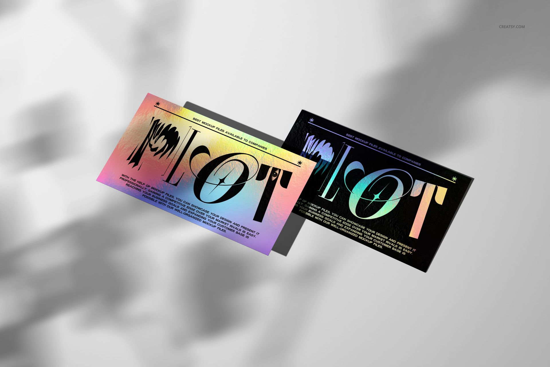 Holographic Business Card Mockup Set - mockup screenshot 6