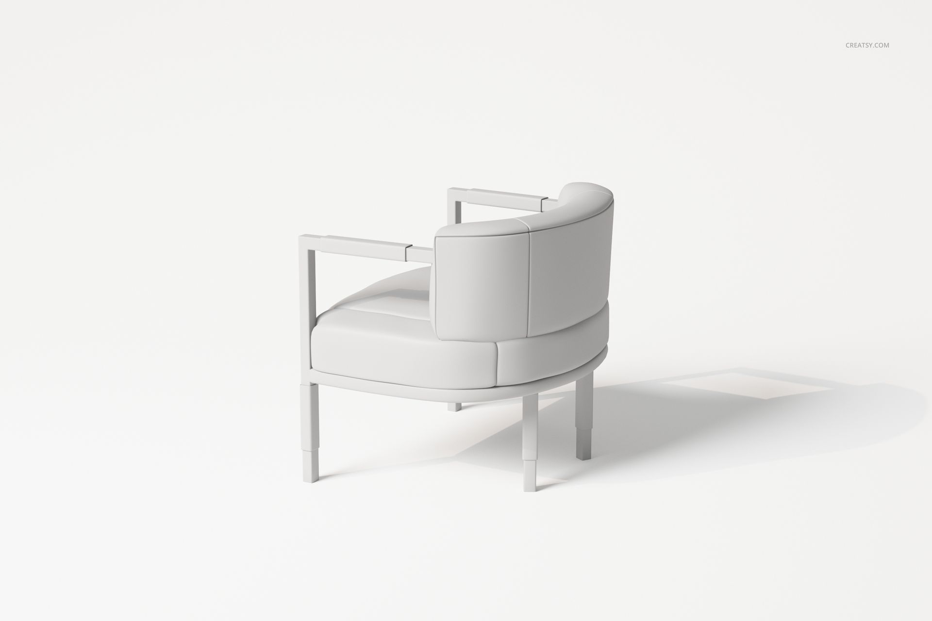 Modern Art Deco Armchair 3D Model - mockup screenshot 3