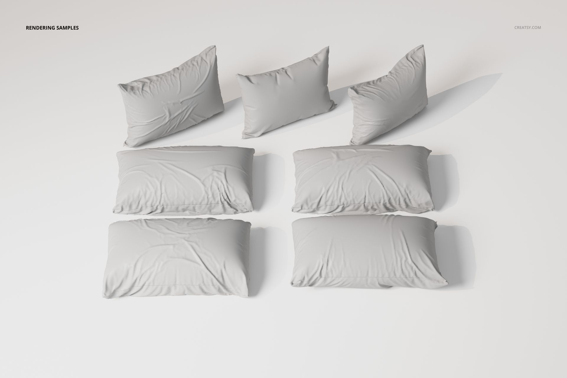Rectangular Sleeping Pillows 3D Model - mockup screenshot 2