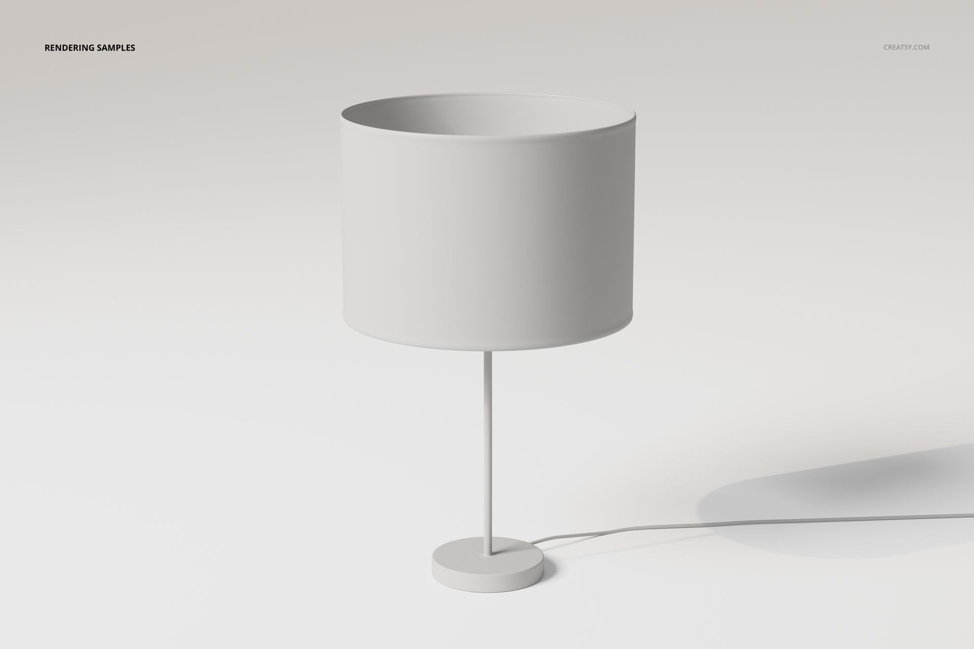 Rectangular Nightstand Lamp 3D Model - mockup screenshot 2