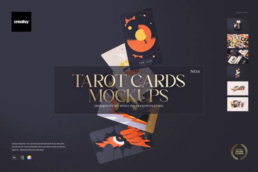Tarot Cards Mockup Set v.6 - mockup screenshot 1