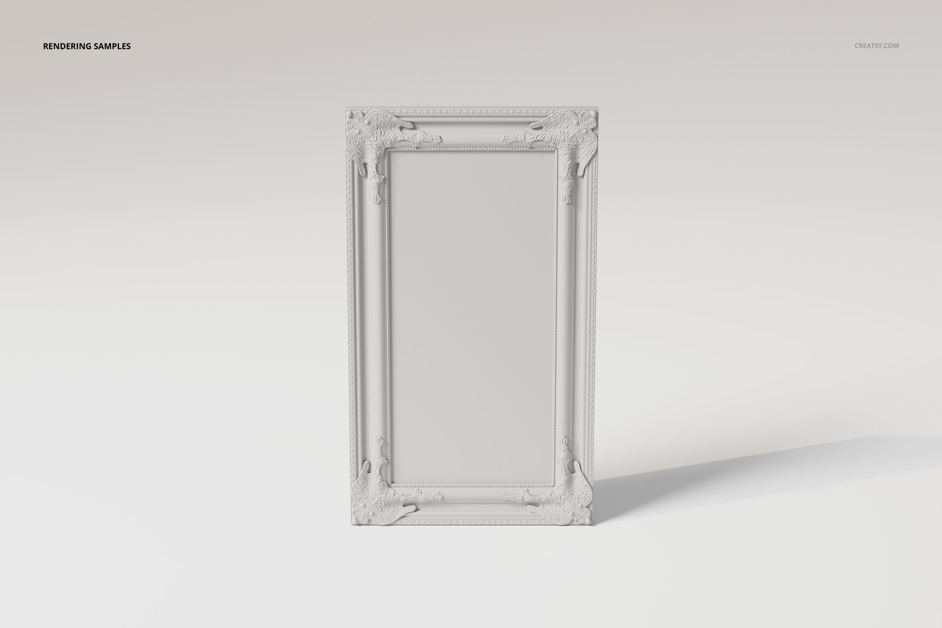 Detailed Ornate Poster Frame 3D Model - mockup screenshot 2