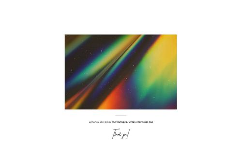 Rectangular tote bag mockup with a vibrant abstract rainbow pattern, displayed on a white background, front view.