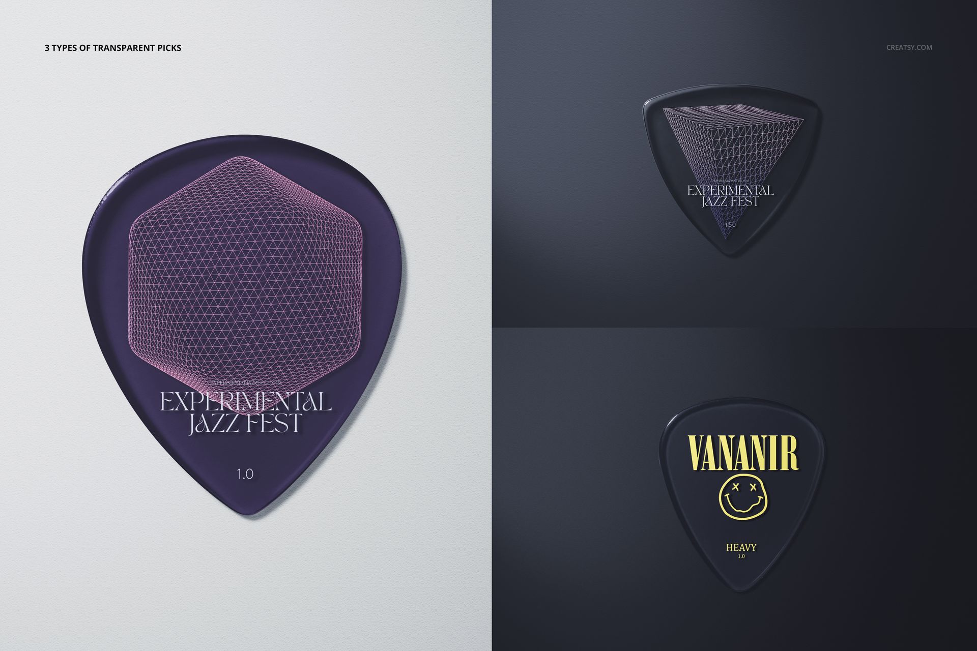 Guitar Pick Mockup Set (many types) - mockup screenshot 4