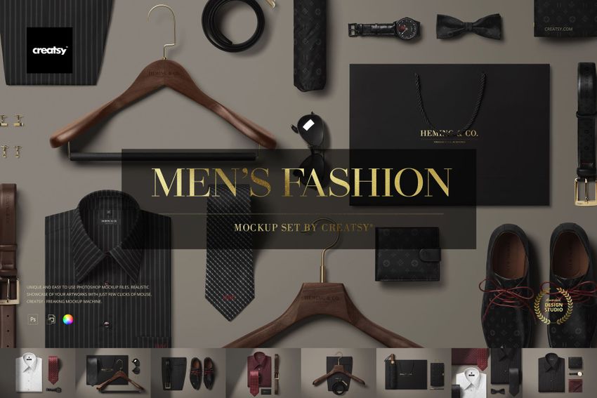 Men's Fashion Mockup Set - mockup screenshot 1