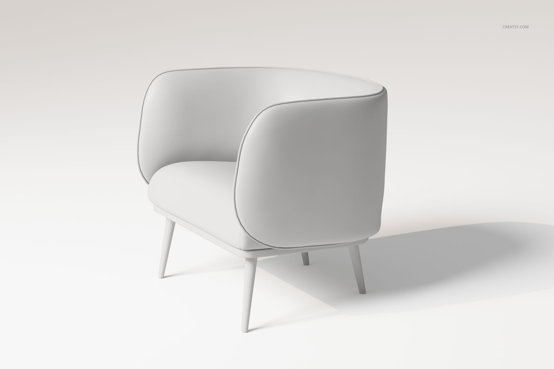 Scandinavian Style Armchair 3D Model - mockup screenshot 3