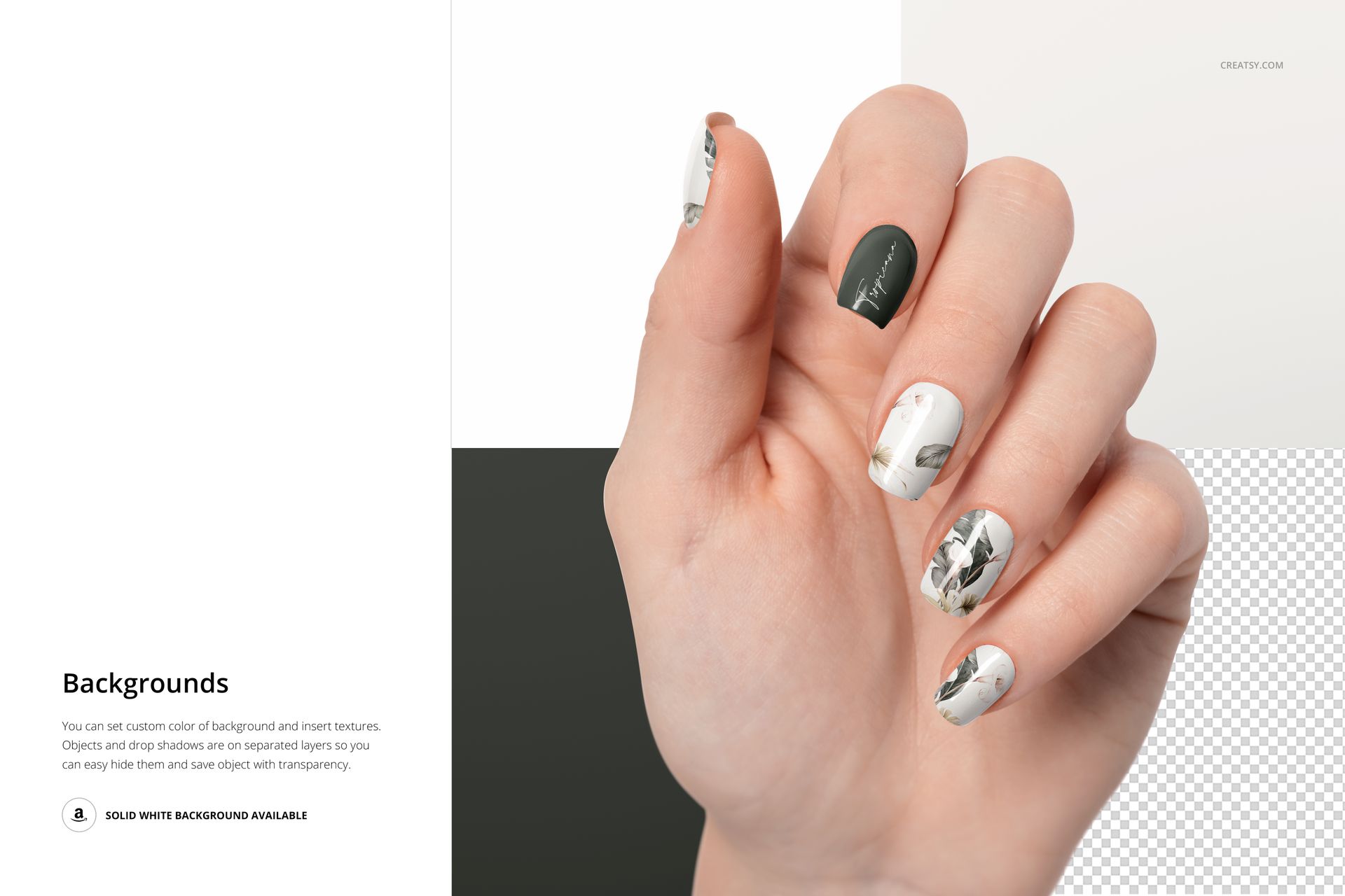 Squoval Nails Mockup Set - mockup screenshot 10