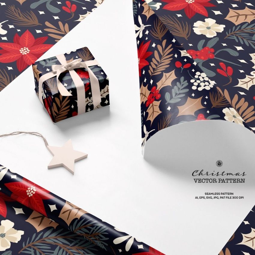 Christmas Vector Pattern by Webvilla Studio - Files in Use example