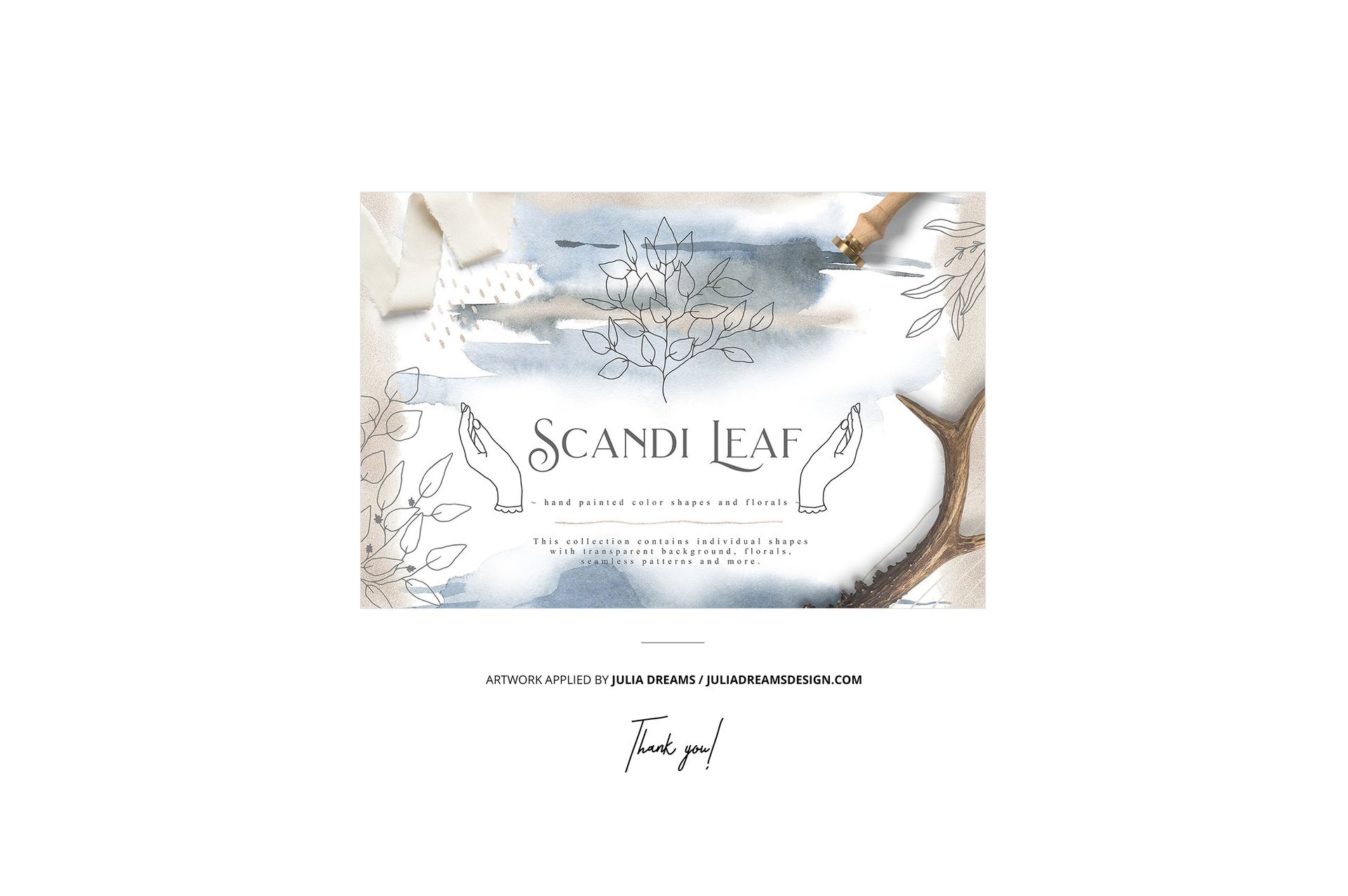 Silk ribbons in light beige and gray tones with labels, shown in a close-up mockup on a white background.