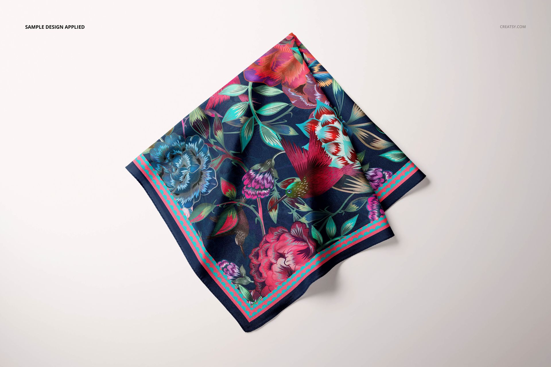 Square Silk Scarf Mockup Set - mockup screenshot 8