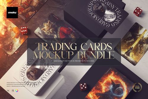 Trading Cards Mockup Bundle - mockup preview 1