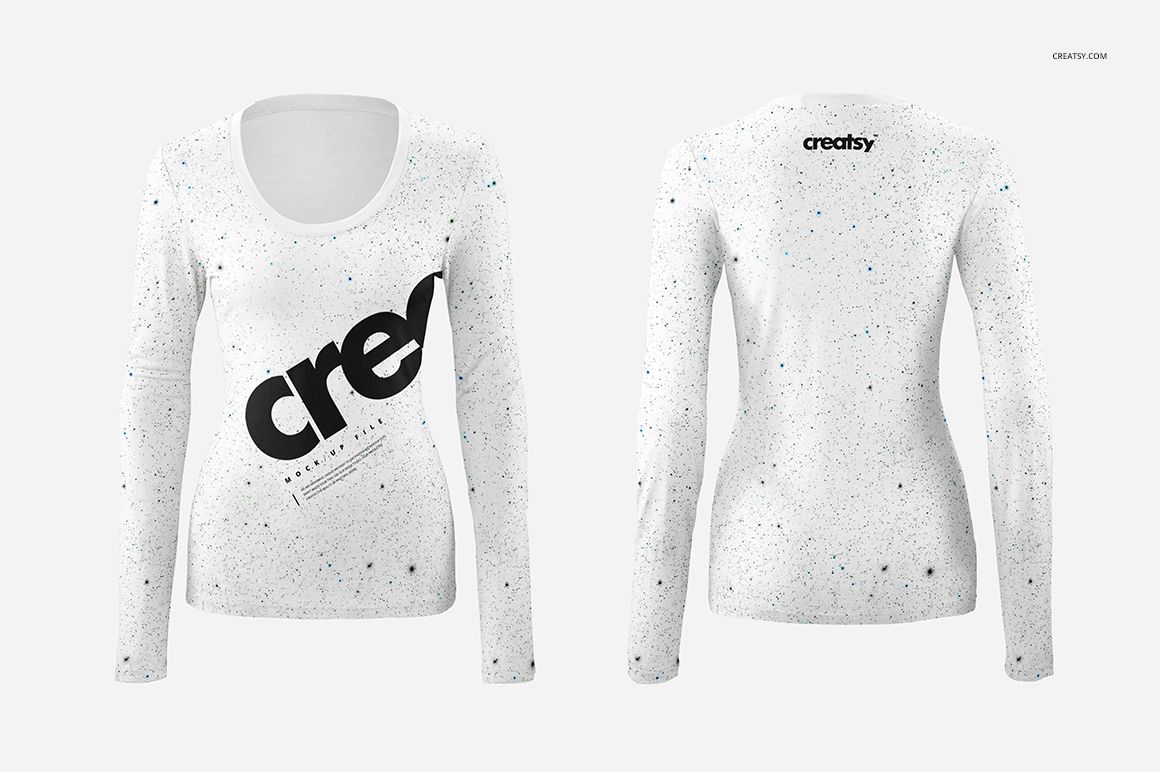 Womens Long Sleeve Mockup Set - mockup screenshot 2