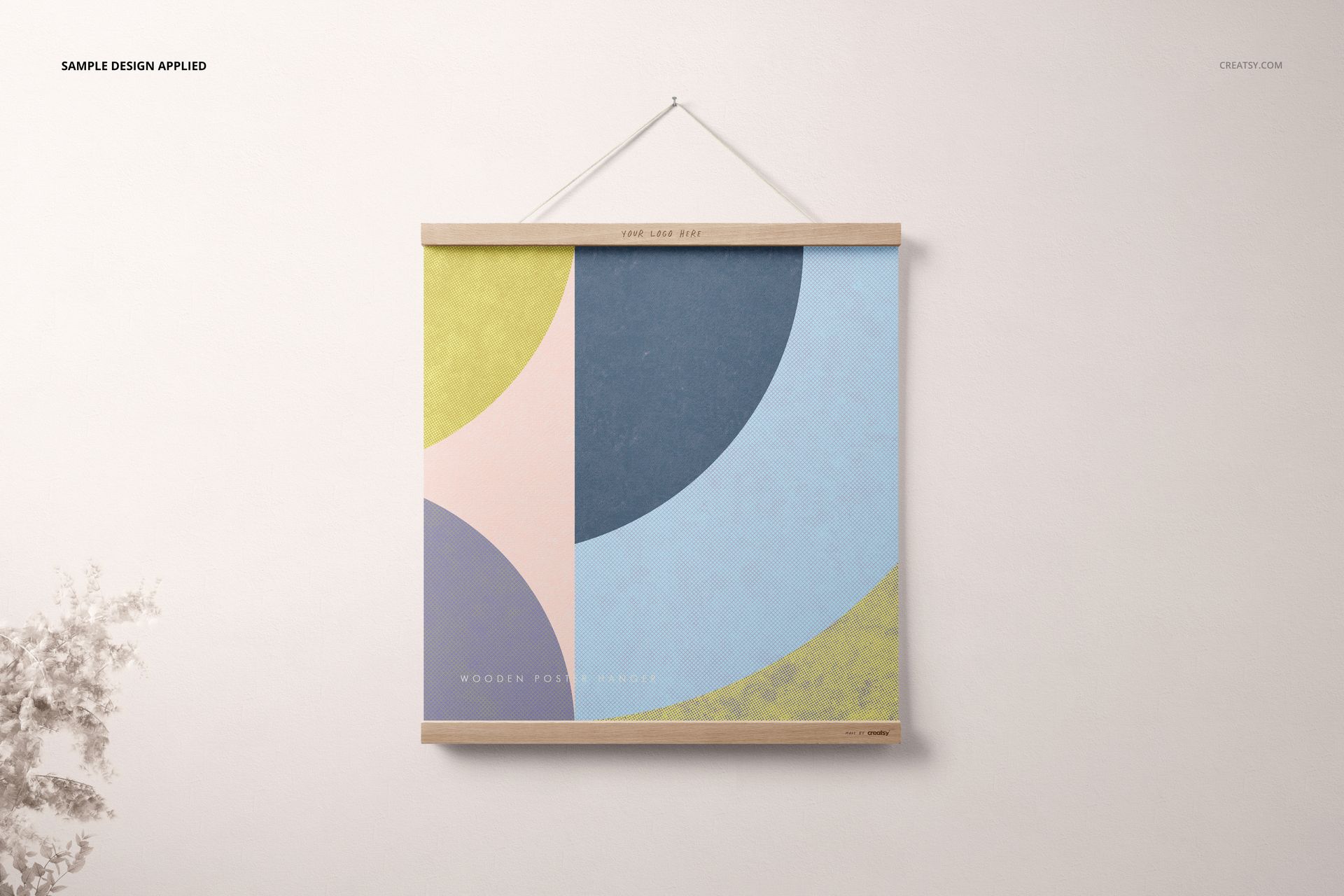 Wooden Poster Hanger Mockup Set 2 - mockup screenshot 5