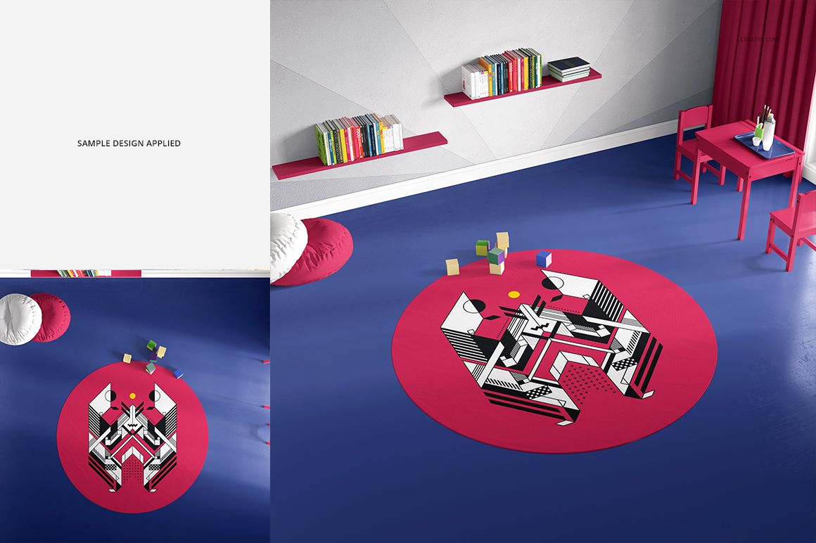Kids Room Carpet Mockup Set 2