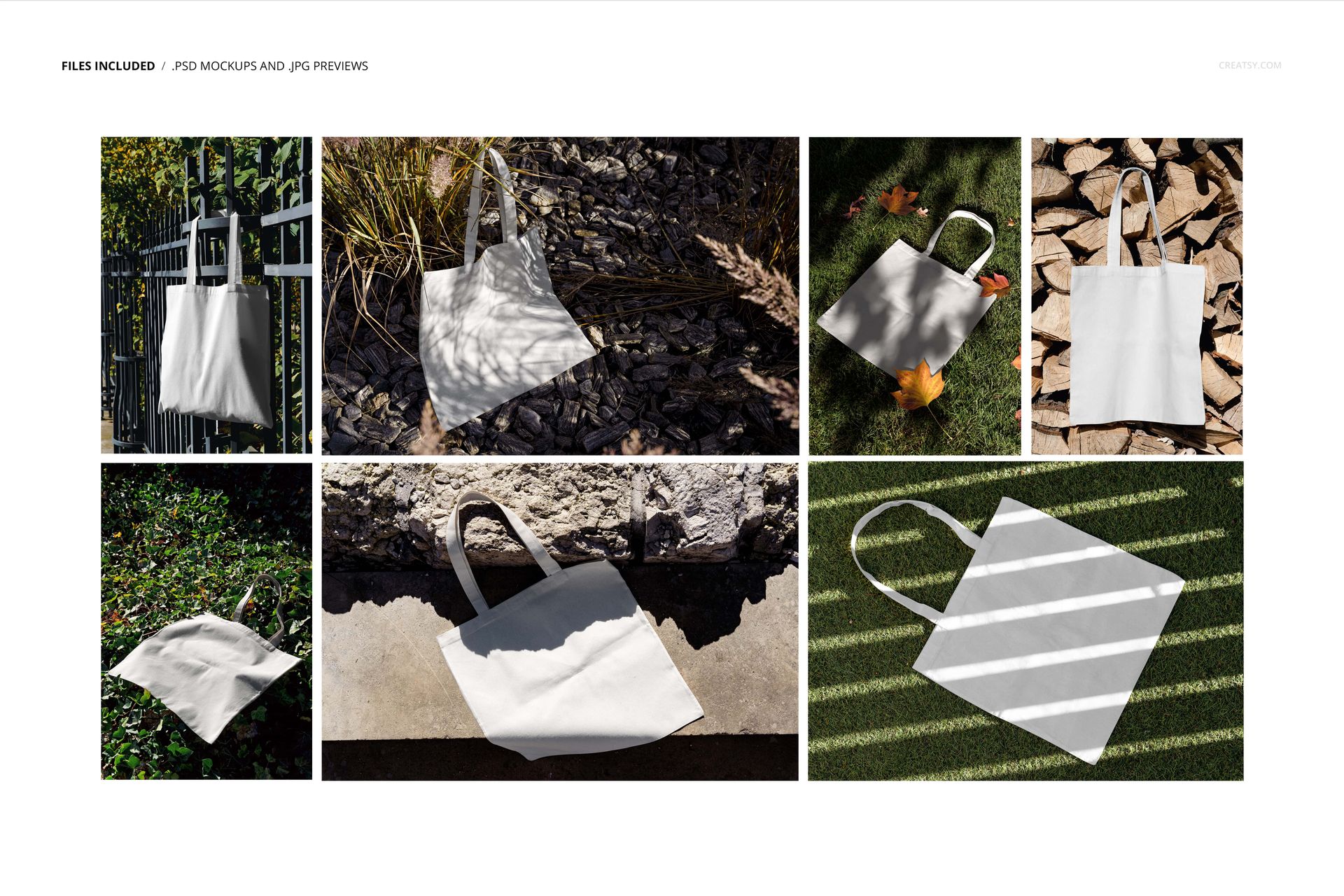 Tote Bag Mockup Set - Outdoor Edition v.2 - mockup screenshot 2